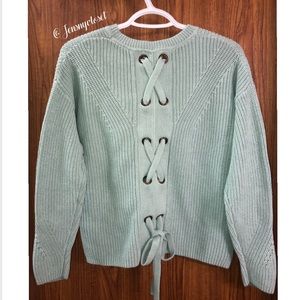 NEW!! LUCKY BRAND Lace Pullover Crew Knit Sweater